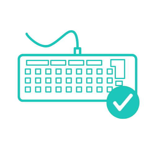 Type on full keyboard